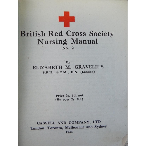 80 - British Red Cross nurses manual 1944 plus medics bag of same era