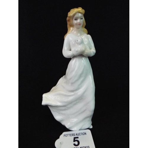 5 - Royal Doulton figurine, 5 inches tall. 'Loving You'