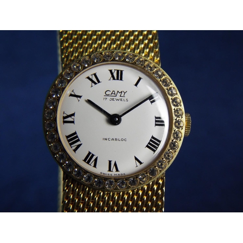 Ladies Camy 17 jewel swiss made incabloc cocktail watch with