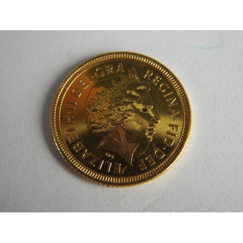 126 - 2003, 22ct Gold Half Sovereign