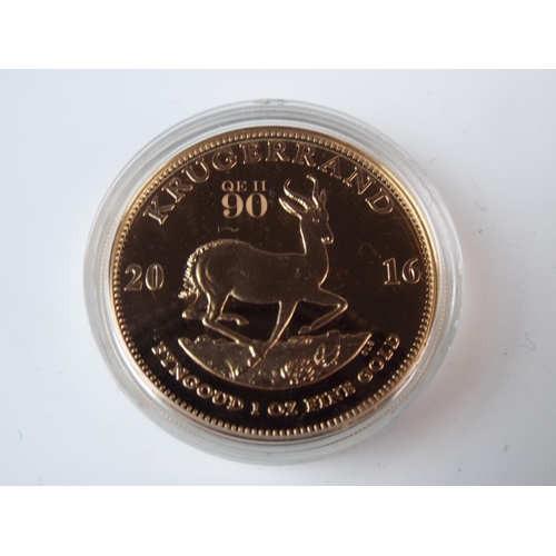 127 - Very Special Limited Edition, Boxed Proof Krugerrand set to commemorate the 90th Birthday of Queen E... 