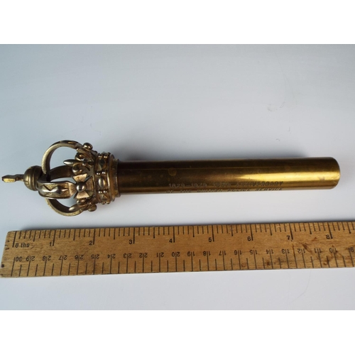 322 - Solid Brass Mace top, inscribed to commemorate the 150th Anniversary of the British Police Service 1... 