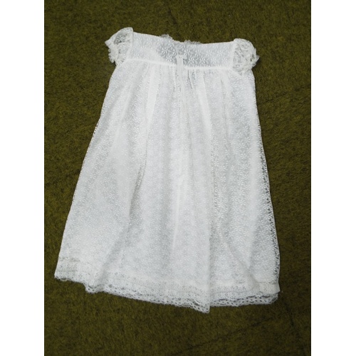 895 - Vintage lace christening gown.