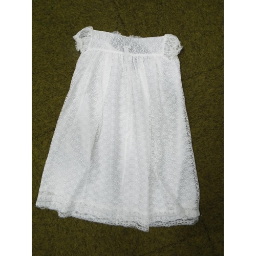 895 - Vintage lace christening gown.