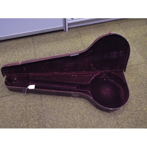 901 - Very old banjo case with velvet interior. Probably Early 20th Century.