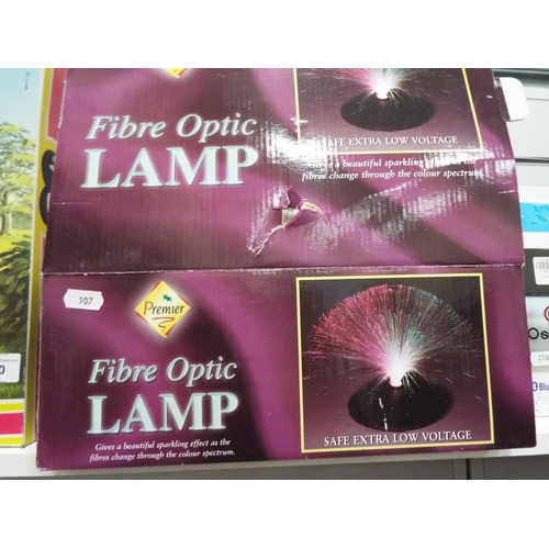 907 - Boxed and unused fibre optic lamp.