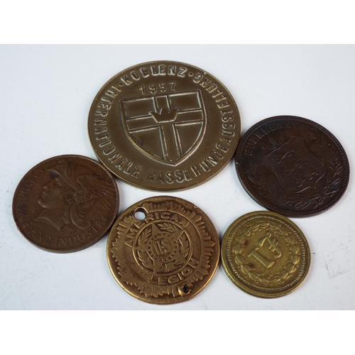 256 - Five Interesting old coins and tokens