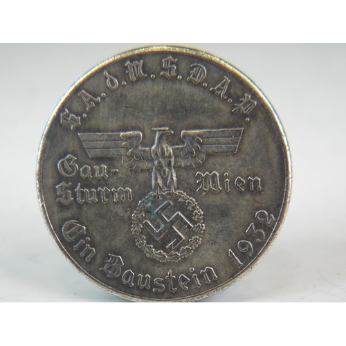 78 - 1932 National Socialist workers party commemorative coin.   35 mm diameter