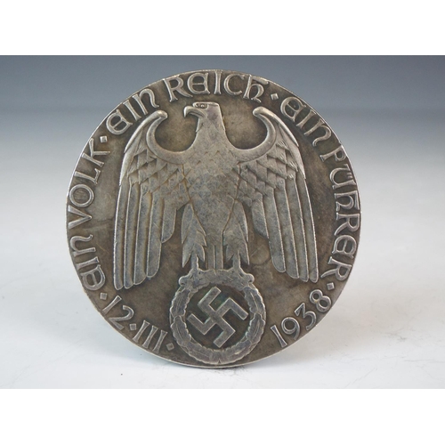 80 - 1938 National Socialist commemorative coin 50mm diameter.