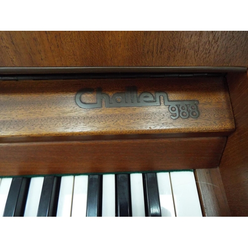 403 - Challen 988 accoustic piano measuring 40 inches tall X 58 inches wide. Plays well but would benefit ... 