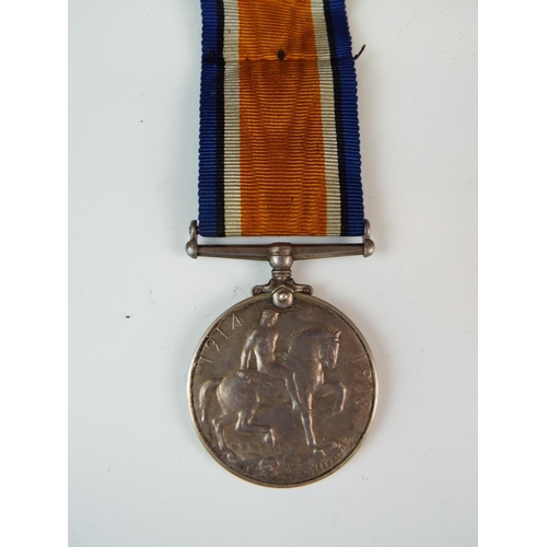 112 - WW1 1914-18 BWM medal with ribbon awarded to James H Parkin (possibly re -engraved)