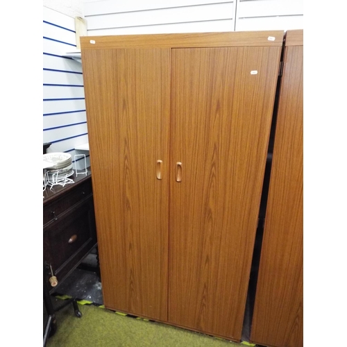 593 - 1970's Schreiber wardrobe. H:65 X W:35 x D:21.  Handy size for small bedroom.