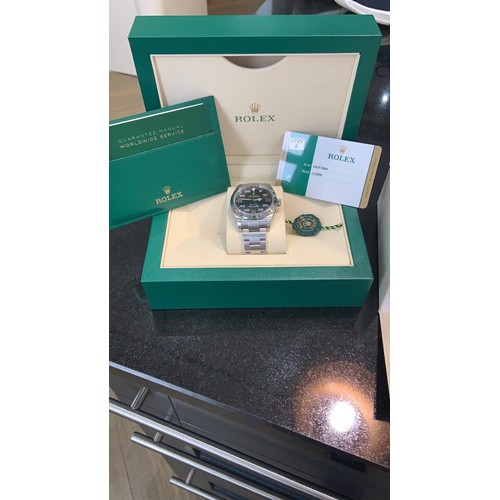 225A - Rolex Air King with original box and paperwork. Stainless steel bezel & matching bracelet strap,  re... 