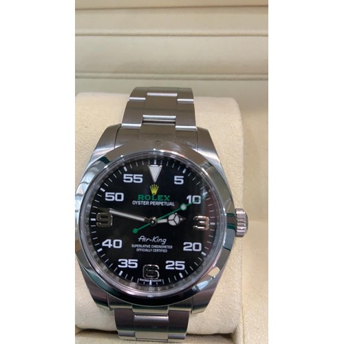 225A - Rolex Air King with original box and paperwork. Stainless steel bezel & matching bracelet strap,  re... 