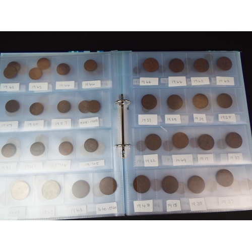 253 - Large and well presented album of UK Silver and Copper coins dating from Victorian times.