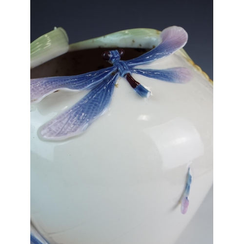 277 - Large Dragonfly vase by Franz. (small section of one dragonfly missing)  12 inches tall. With origin... 