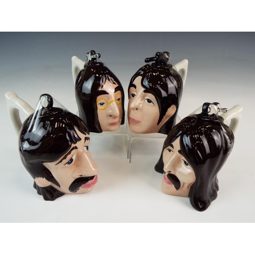 283 - Full set of Lorna Bailey Fab Four collectable teapost, John, Paul, George and Ringo.