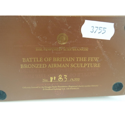 290 - Bradford exchange bronze effect resin sculpture named ' Battle of Britain, the few' standing 9.5 inc... 