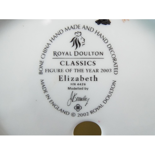 55 - Royal Doulton figurine, figure of the year 2003,  'Elizabeth'  HN4426