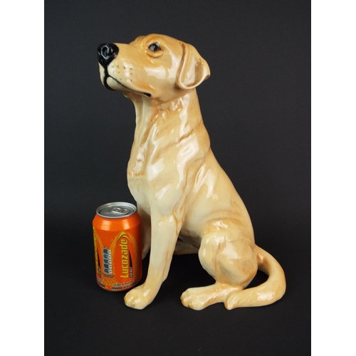 58 - Large Royal Doulton fireside model of a Yellow Labrador 13 inches tall.