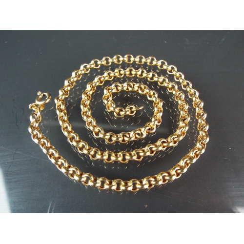 98 - 9ct yellow gold 15 inch belcher chain.   6.5g