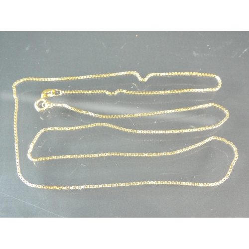 99 - 14ct 18 inch Yellow gold chain.  1.8g