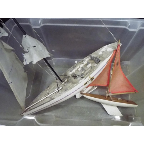 25 - Large pond yatch needing new sails plus one smaller