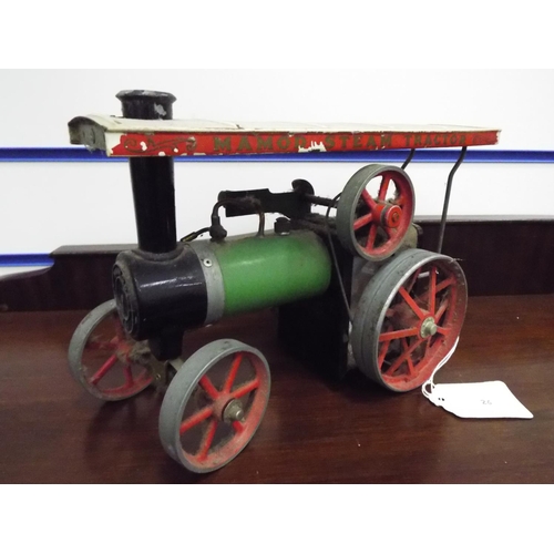 26 - Mamod steam tractor TE1. (fire tray missing)