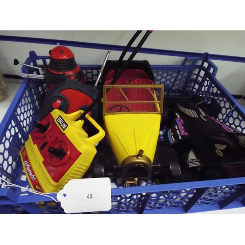 48 - Various battery operated toys. Daleks, Brum etc