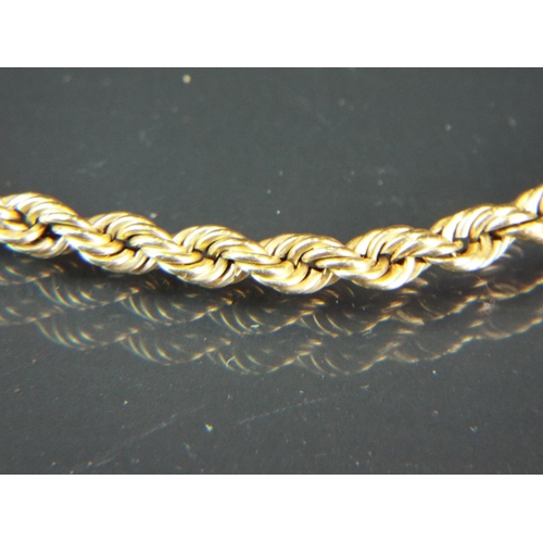 89 - 9ct Yellow Gold twist rope bracelet.  2.9g