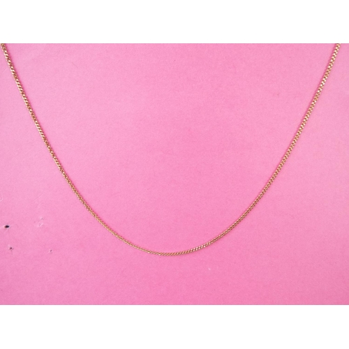 93 - 9ct Yellow Gold 20 inch flat link neck chain. 4.3g