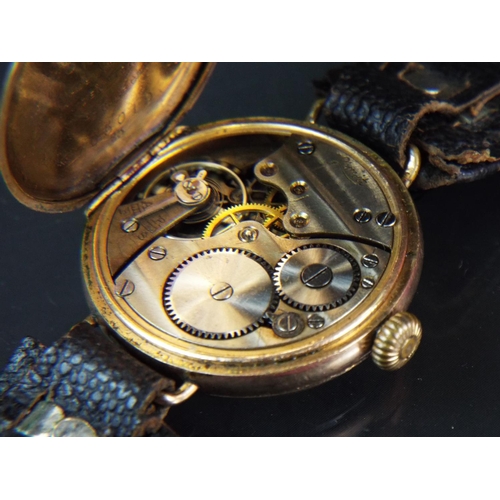 95 - Vintage Limit Swiss watch. Gold plated Dennison case. Enamel face with slight damage to the 10 O'clo... 