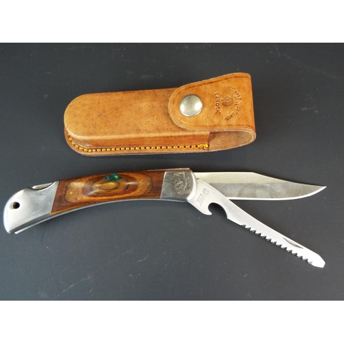 113 - Lakota handmade multi purpose knife with sawblade, as new condition
