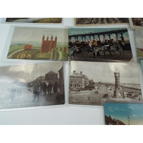 139 - 21 Vintage postcards, Monochrome and colour, some local interest.