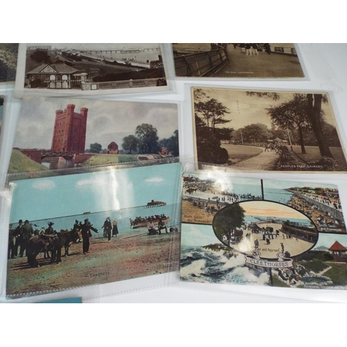 139 - 21 Vintage postcards, Monochrome and colour, some local interest.