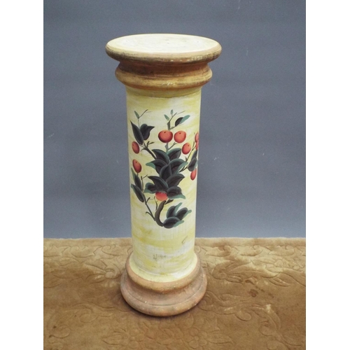 183 - Painted ceramic plant stand 30 inches tall