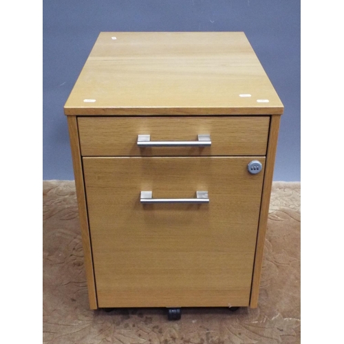 187 - Well made home security drawers on castors, hidden drawers within. Combination lock for security. Al... 