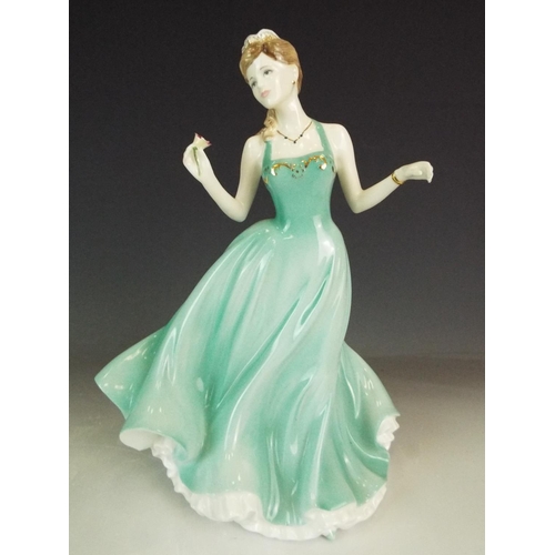 243 - Coalport figurine, ltd editon 2395/12,500  'True Love'  9 inches tall.