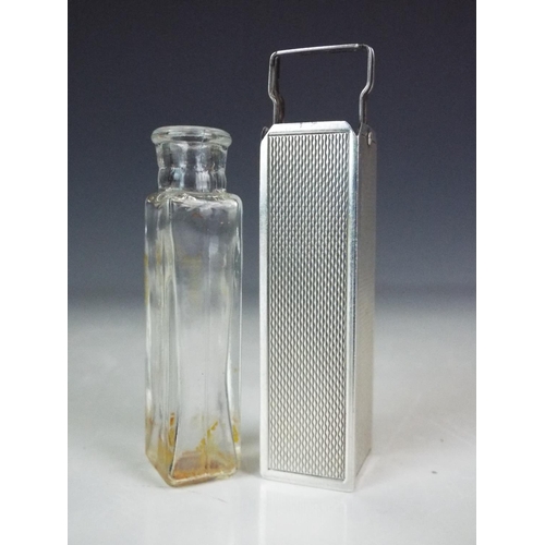 278 - 925 imported silver cased scent bottle. 2. 1/4 inches tall.