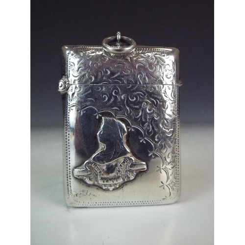 279 - Lovely Victorian Silver Vesta. Hallmarked Birmingham 1886.  Minshull & Latimer. 36.4g