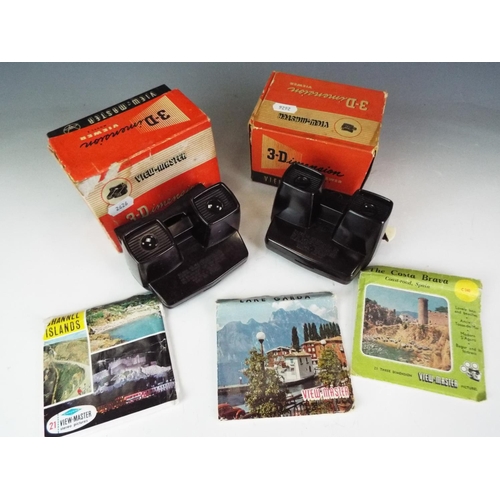 364 - Two  'Viewmaster' 3d Viewers, both with original boxes plus small selection of viewmaster slides.