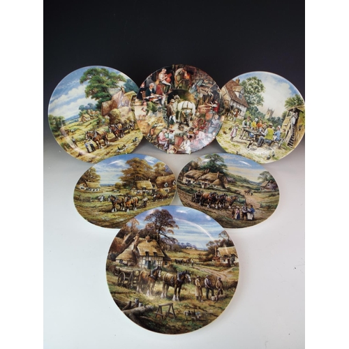 433 - Six Bradford exchange decorative plates showing British Countryside.