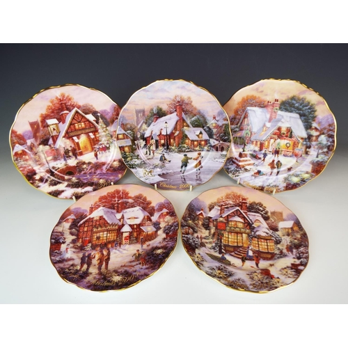 439 - Five Royal Doulton Ltd ed decorative plates  Christmas collection .