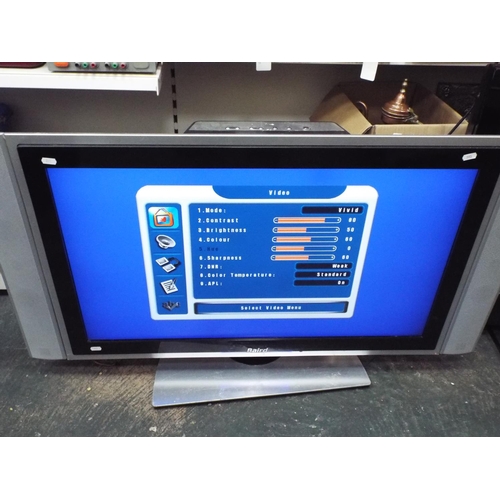 593 - Baird 37 inch flatscreen colour TV, no remote, manual control. With side speakers