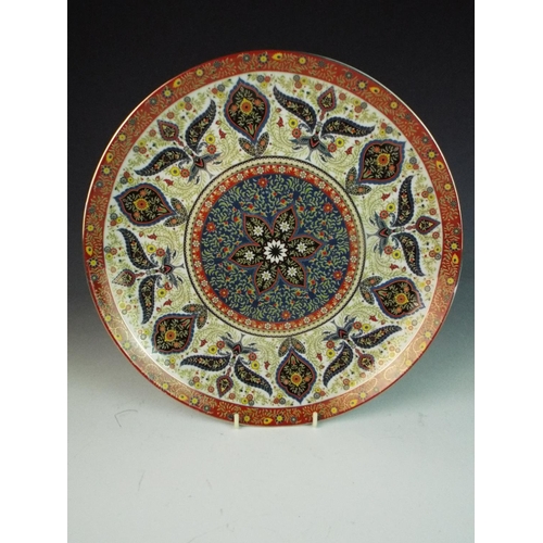 43 - Beautifully decorated plate by MT. 12 inches in diameter