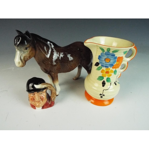 52 - Mixed lot to include Melbaware dales pony, Royal Doulton Mini jug plus Wadeheath jug.