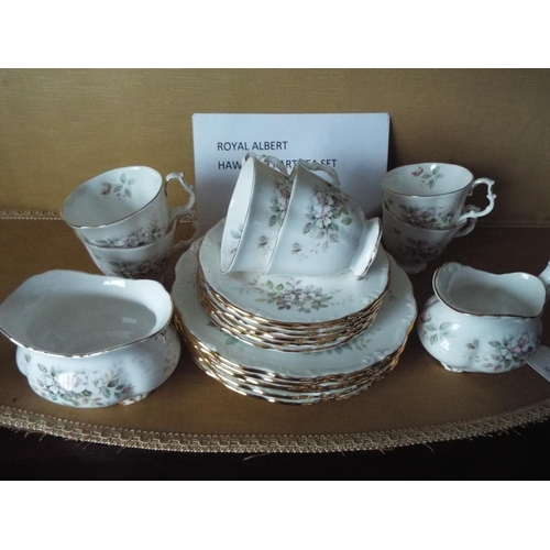 63 - Royal Albert part tea set in the Howarth pattern. 20 pieces