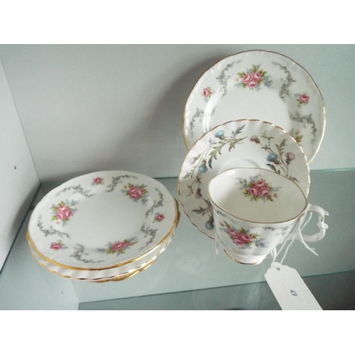 69 - Royal Albert Trio plus other cups and plates