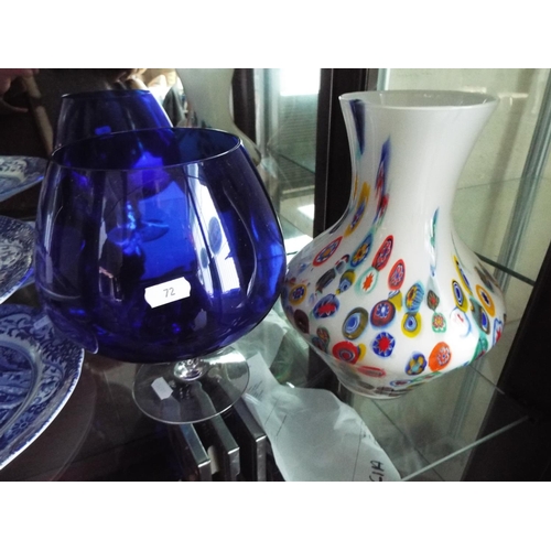 72 - Two art glass vases