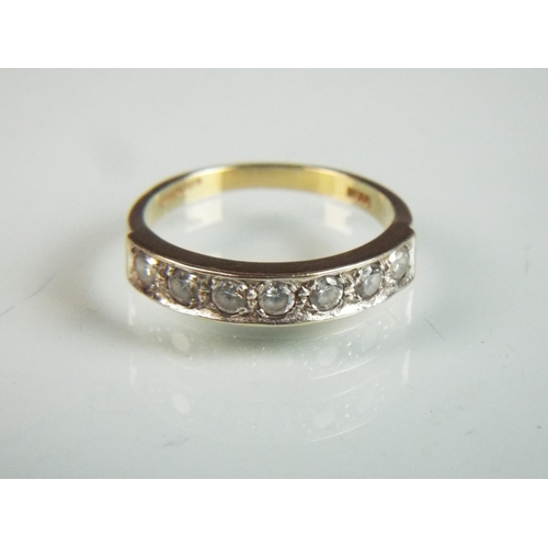 99 - 14ct ring set with multi CZ.    'P-5'    2.7g